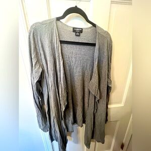 Liz Claiborne gray open front drapey cardigan - size 2x